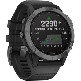 Розумний годинник Garmin Fenix 6 Pro Solar чорного кольору
