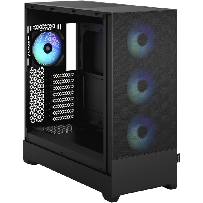 Корпус для ПК Fractal Design Pop Black з темперованим склом та сіткою Honeycomb Mesh - RGB, XL, для геймінгу