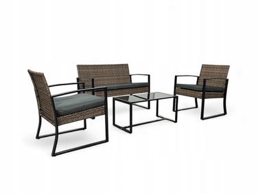 Комплект садових меблів Ideal Garden з техноротанга, багатоколірний, 4 предмети
