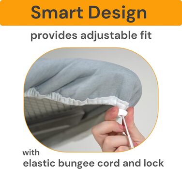 Покриття та подушка для прасувальної дошки SAVUK з силіконовим покриттям, 4 шари, 38.1 x 137.2 см, посилена подушка, терморефлексна, еластичний край