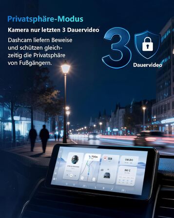 Відеореєстратор HUPEJOS 4K для авто (двоканальний, STARVIS, HDR, GPS, WiFi, нічна зйомка, 64GB карта в комплекті)