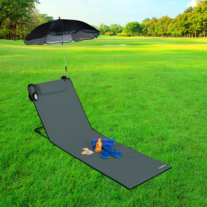 Relaxdays Beach Mat with Sunshade
