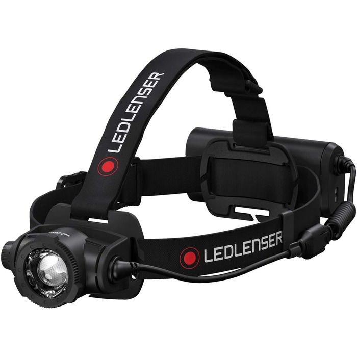 Налобний ліхтар Ledlenser H15R Core та ручний ліхтар P7R, LED, 1000 люмен, акумулятор 18650, до 210 м, до 40 годин роботи, магнітна зарядка, кріплення на стіну, комплект