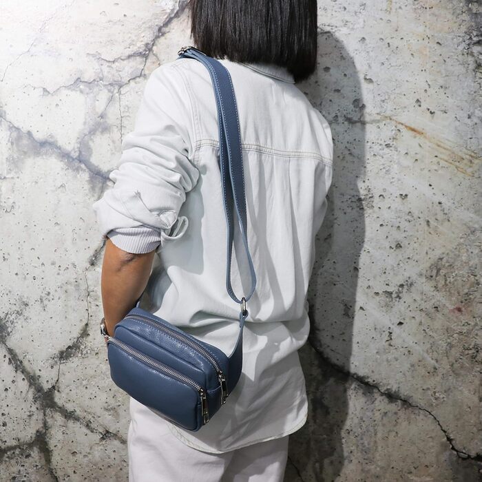 Чоловіча/жіноча поясна сумка на стегнах з натуральної шкіри Jisoo G412 (темно-коричнева)