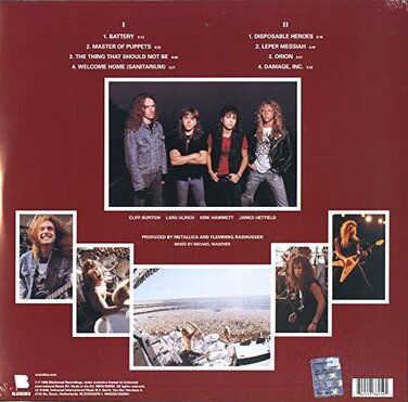 Master of Puppets (Перевидання 180г Вініл) - LP платівка Metallica
