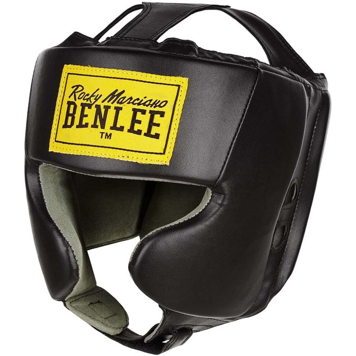 Benlee Mike Faux Leather Headguard (L-XL, Black) - Motorcycle & Boxing Head Protection