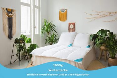 Down Comforter Winter Blanket Extra Warm Down Blanket Down Quilted Blanket Goose Down 100% Natural, Öko-Tex Certified - 135x200 1600gr. 135x200 1600.0 grams