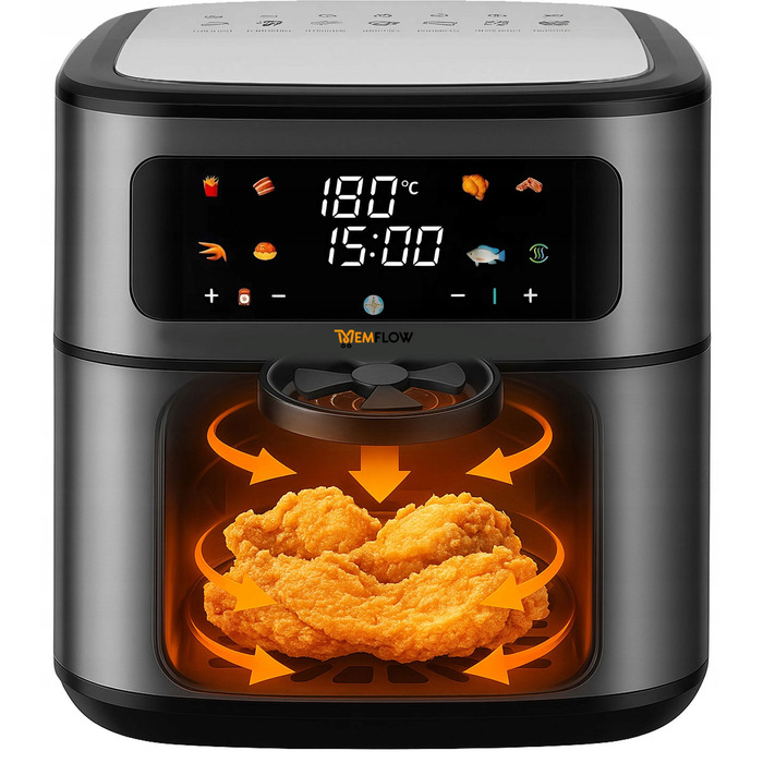 Аерофритюрниця Memflow 8 л, срібляста