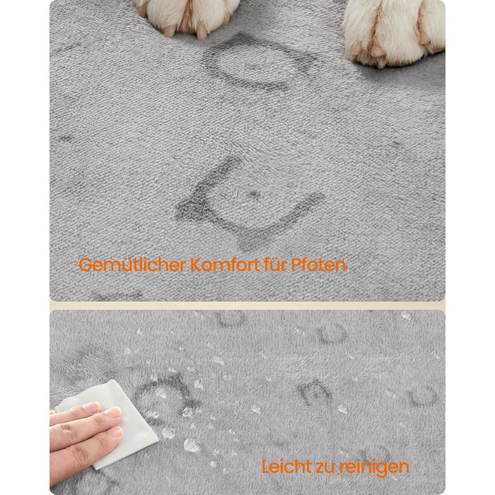 Водонепроникний килимок для собак Feandrea (2 шт.), 91 x 86 см, M, сірий. Зручний, слизький, вбираючий для собак, котів, кроликів