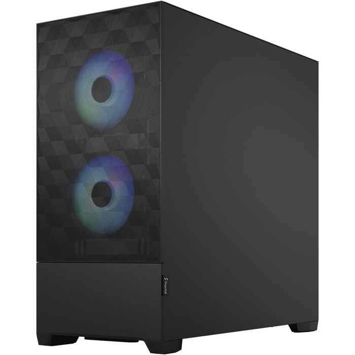 Корпус для ПК Fractal Design Pop Black з темним склом та сіткою Honeycomb Mesh - 3 вентилятори Aspect 12 RGB