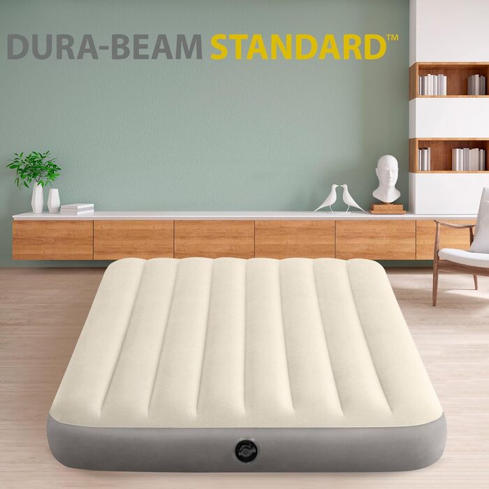 Надувний матрац Intex Dura-Beam Double - двоспальний, 137x191x25 см, PVC, для 2 осіб