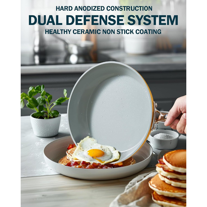 Набір посуду Cook N Home 10 предметів, антипригарне покриття, індукційне, з нержавіючої сталі, жовтий