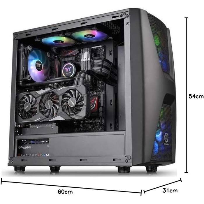 Корпус Thermaltake Commander C 34 TG ARGB Edition: Mid-Tower з подвійними вентиляторами ARGB та склом Tempered Glass