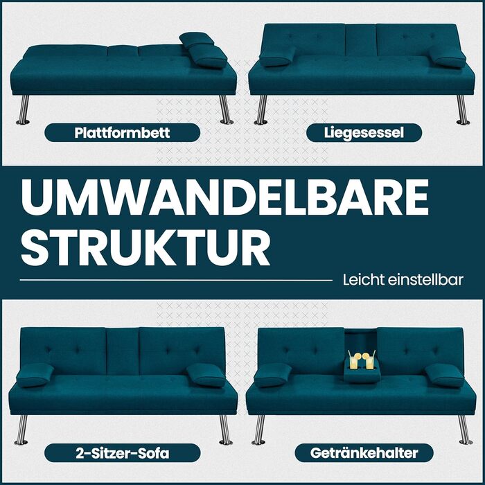 Yaheetech Foldable Sleeper Sofa