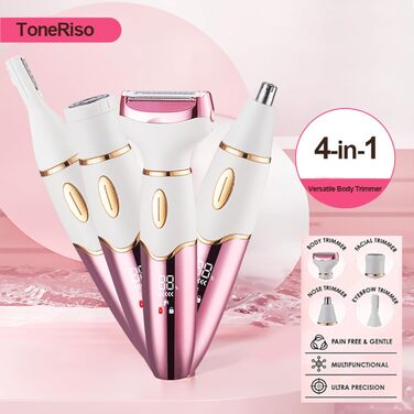 Електричний жіночий набір для гоління 4-в-1: гоління тіла, бікіні, ніг та обличчя, USB-зарядка