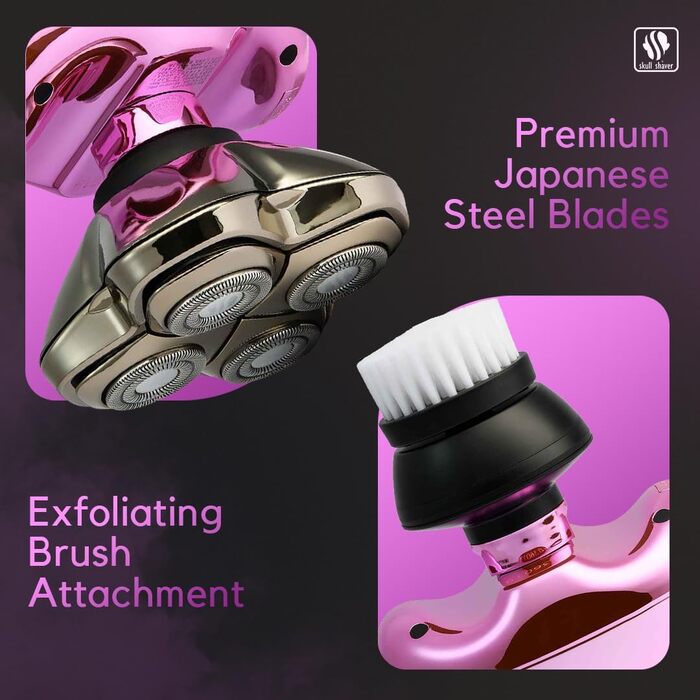 Тріммер для тіла та голови Skull Shaver Butterfly Kiss Pro – жіночий електричний триммер, рожевий