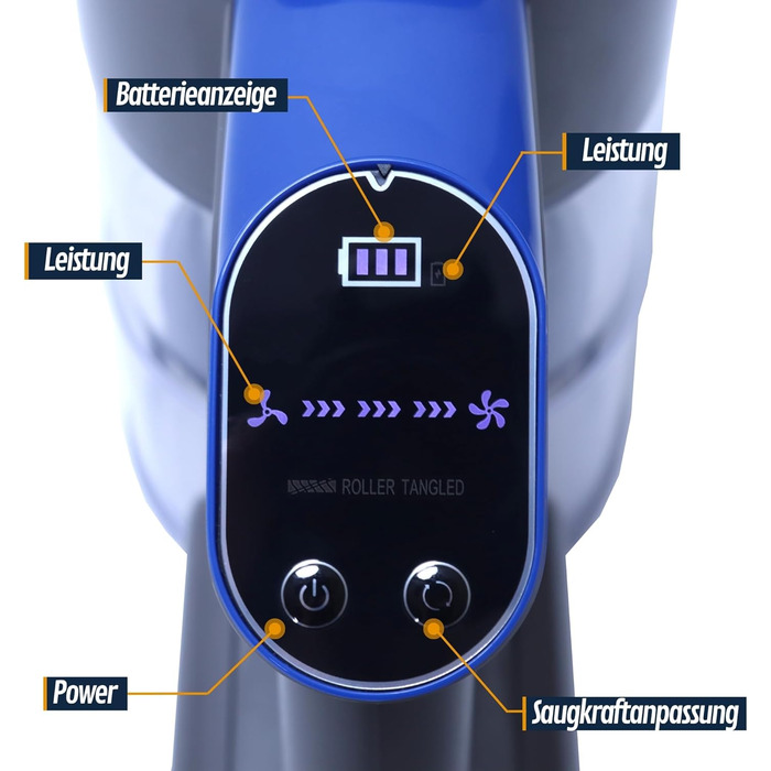 Акумуляторний пилосос VARIO150 | 3-в-1 | Потужний турбопилосос з 45 хв роботи та швидкою зарядкою | для 300 м² | Килим, тверді підлоги, шерсть тварин | LED пилосос-трійка | Бездротовий