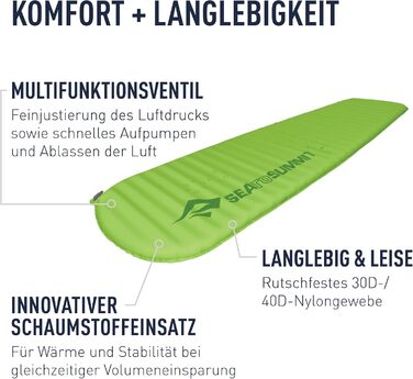 Килимок для кемпінгу Sea to Summit Comfort Light Self Inflating - Green Regular