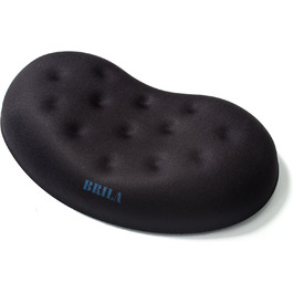 Підставка для зап'ястя BRILA Maus - ергономічна подушка з memory foam для ноутбука, комп'ютера, роботи та ігор, чорна