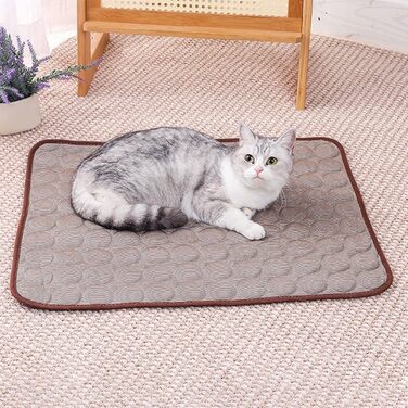 Самостійно охолоджуючий килимок для собак 150x100 см | Килимок-охолодження для собак та котів | Літній килимок для собак, котів | Самостійно охолоджуючий килимок для тварин | XXL, темно-коричневий