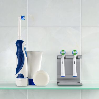 WIETRE Stainless Steel Brush Head Holder with Catch Basin | Fits Oral-B, iO, Philips Sonicare, Waterpik, Fairywill | Toothbrush Holder, Brush Head Holder (2 Pack)