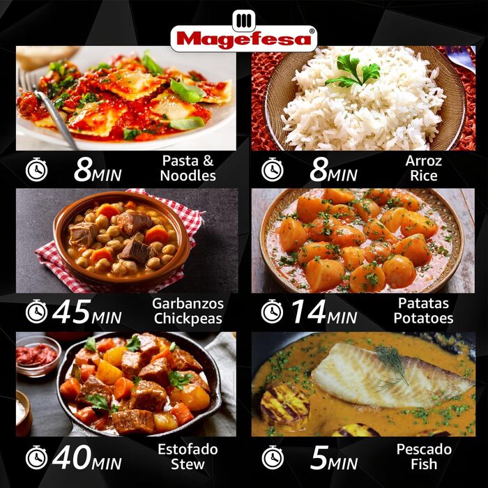 Каструля-сковорода швидкої приготування Magefesa Castell 6L, червона, нержавіюча сталь 18/10, для всіх типів плит, повна індукція