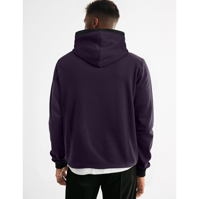 Світшот з капюшоном JMIERR для чоловіків, теплий, з кишенею, бавовна, колір зелений (L, фіолетовий)