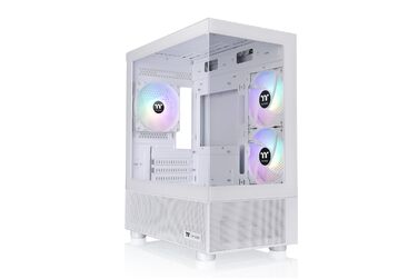 Корпус ПК Thermaltake View 170 TG ARGB Snow Micro-Tower (M-ATX) з темперованим склом, 3 вентилятори ARGB, підтримка водяного охолодження 240/280мм