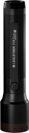 Ledlenser Headlamp, Black & 502178 P5R Core, LED Flashlight, 500 Lumens, Beam Distance 250 Meters, Constant Light, Runtime 25 Hours, Focusable, Waterproof, 1 pc. P7R Core Bundle with Flashlight P5R