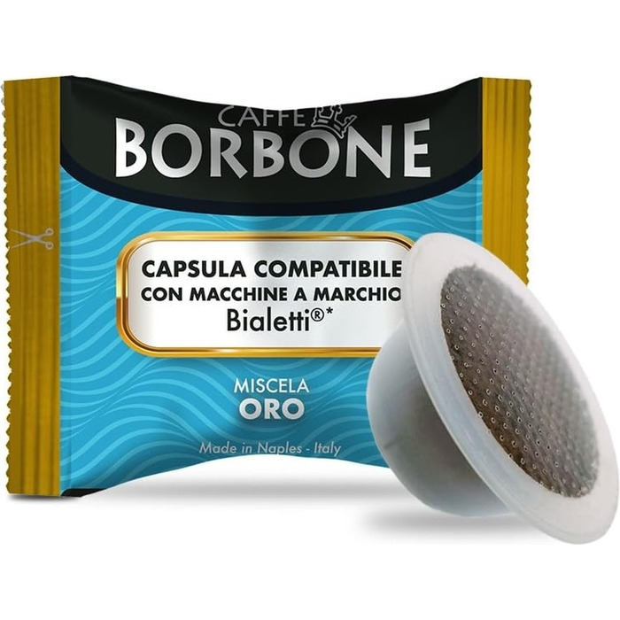 Кава в капсулах Caffè Borbone Gold (Золота суміш), сумісні з кавомашинами Bialetti, 100 шт