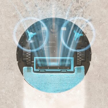 Робот-пилосос Cecotec Conga M20 з гіроскопічною навігацією, 7000 Па, 160 хв роботи, датчики захисту від падіння та щітка для різних поверхонь, керування через додаток