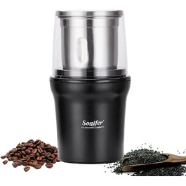 Electric Spice Grinder Coffee Grinder 100g Capacity 300W Power Removable Stainless Steel Container for Grinding Coffee Beans, Nuts, Spices, Grains, and Herbs