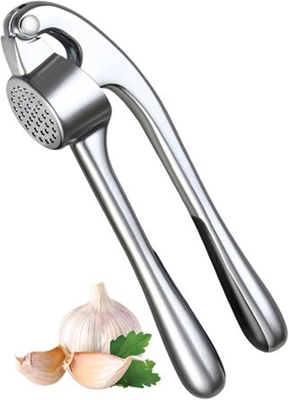 Прес для часнику, кухонний інструмент з зручною ручкою – Ефективний інструмент для отримання часникової пасти – Легко миється Garlic Press