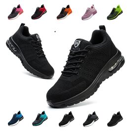 Легкі робочі черевики для чоловіків та жінок. Безпечні, спортивні, з металевим носком. Дихаючі робочі черевики, чорного кольору, розмір 42 EU.