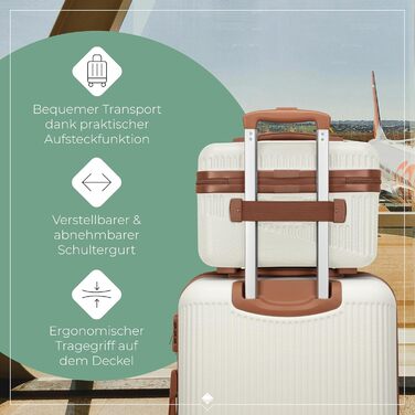 Чохол-валіза Travelite Bali 67 см, середній, 65 літрів, зелений: ABS, TSA-замок, Beauty Case