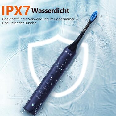 Електрична звукова зубна щітка Ritter Blau з 5 режимами, таймером та IPX7 захистом