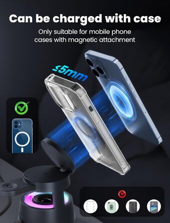 Bluetooth-динамик NEUTYPECHIC 5-в-1 зі зарядкою, лампою, тримачем та нічником