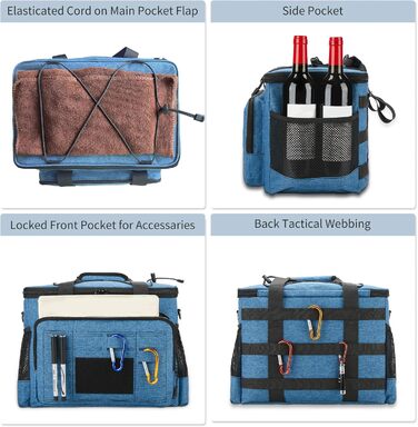 Тактична ланч-сумка HSHRISH 20L, чорно-камуфляжна, водонепроникна, для дорослих, на роботу, пікнік