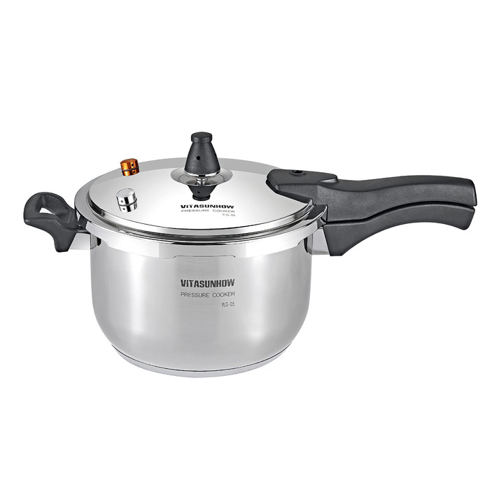 Друк-каструля з нержавіючої сталі 304 з системою безпеки - для індукційних, газових та всіх типів плит - професійне та домашнє використання (5 літрів)