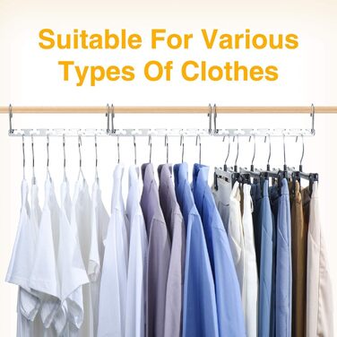 Набір вішалок для одягу HOUSE DAY 8 шт. металеві, для важких речей, L26 см