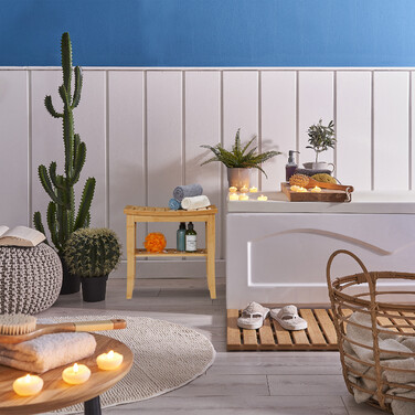 Relaxdays Bamboo Stool