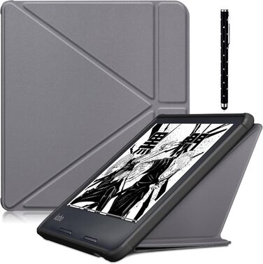 Чохол Acelive для Kobo Sage (8 дюймів) - захисний чохол для електронного читача з авто-функцією сну/пробудження, сірий