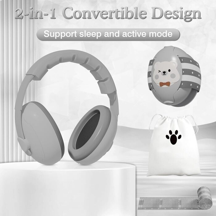 Навушники для захисту слуху Mumba Baby сірого кольору