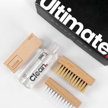 SHOEGR Ultimate Shoe Cleaning Set | Suitable for Sneakers, Nubuk, Canvas, Knit | Shoe Care Set – Cleaning Solution, Brushes, and Microfiber Cloth
