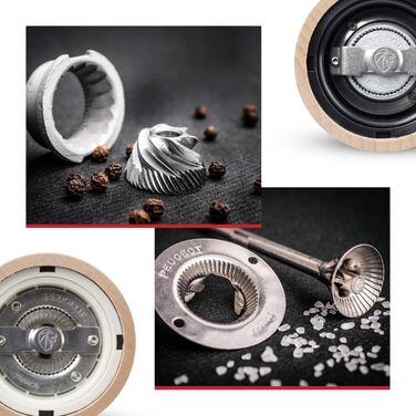 Набір для перцю та солі Peugeot Paris u'Select, 18 см - 6 ступенів помелу, механізм Zirlion, дерево PEFC, Made in France