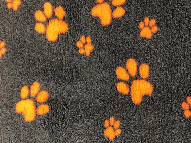 Килимок для собак Elropet Vetbed: преміум якість, 22 мм, для малих та великих собак. Товщина 22 мм. Розміри: S (80x50 см), колір: темно-сірий + помаранчева лапка