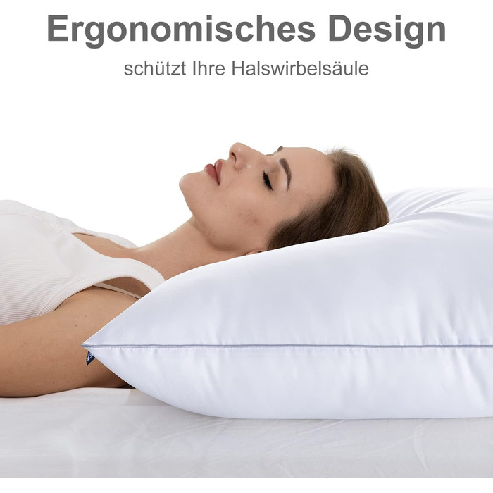 BedStory Pillows 80x80 Adjustable Fiber Filling, Pillow 2-Pack with High-Quality Microfiber Filling 1500g x 2, Washable and Soft Bed Pillow Sleeping Pillow Sofa Pillow Side Sleeper Pillow 80x80cm