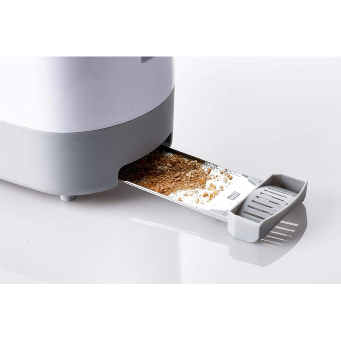 Тостер Ariete 159 Toastime з 2-ма відділеннями, з пружинним захватом, розморожування та підігріву, 700 Вт, нержавіюча сталь, білий