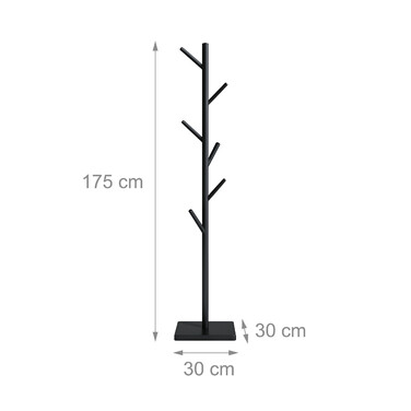 Relaxdays Bamboo Coat Rack with 8 Hooks