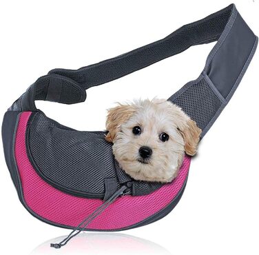 Сумка-переноска для собак та котів, велика, 38 x 10 x 20 см, рожева, до 4 кг